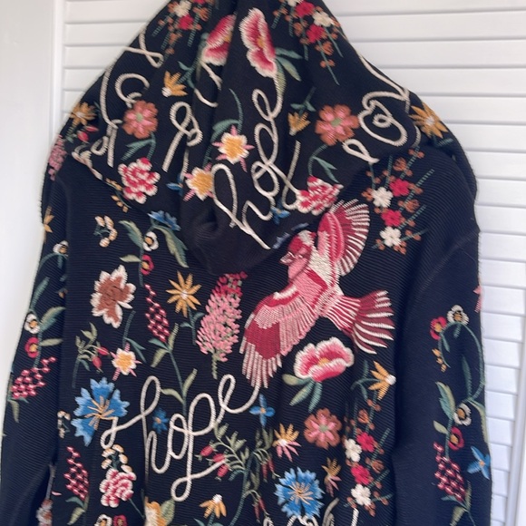 Johnny Was Black Knit with Vibrant Embroidery - Picture 6 of 6